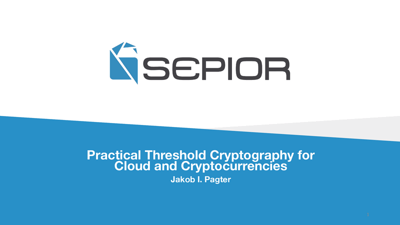 Practical Threshold Cryptography for Cloud and Cryptocurrencies. Click to watch the video.