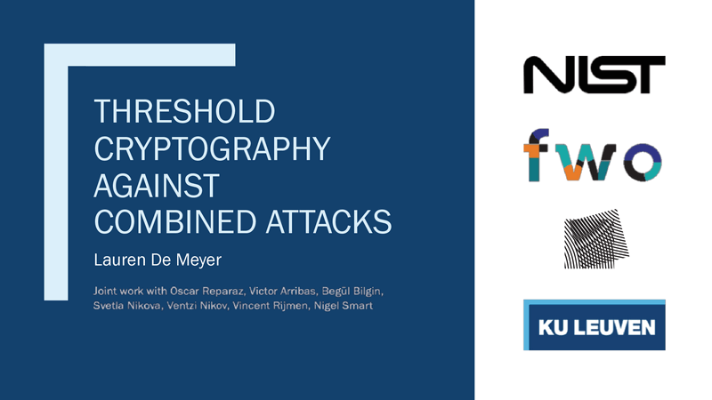 Threshold Cryptography against Combined Physical Attacks. Click to watch the video.