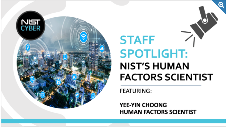 Staff spotlight NIST's human factors scientist