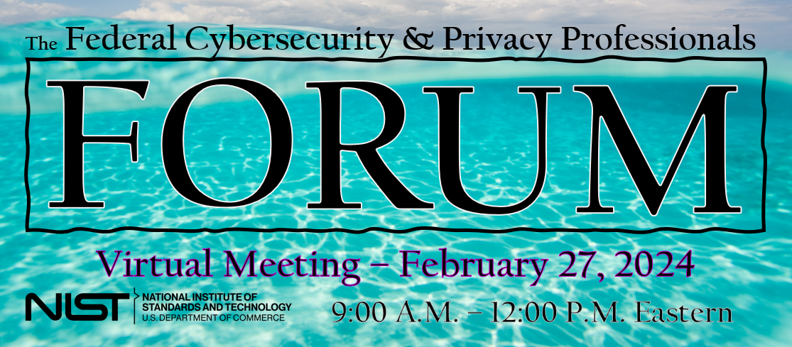 Banner announcing FORUM Meeting to be held 02/27/2024 from 9am - noon