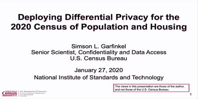[Slides] Deploying Differential Privacy for the 2020 Census of Population and Housing